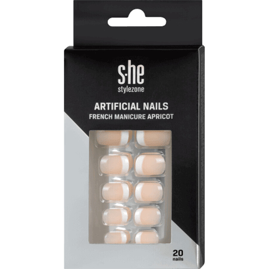 Comprar S-he colour&style Uñas artificiales albaricoque francés, 1 Set S-he colour&style Uñas artificiales albaricoque francés, 1 Set