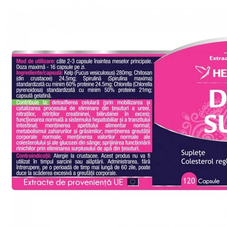 Detox Suplu, 120 Kapseln, Herbagetica