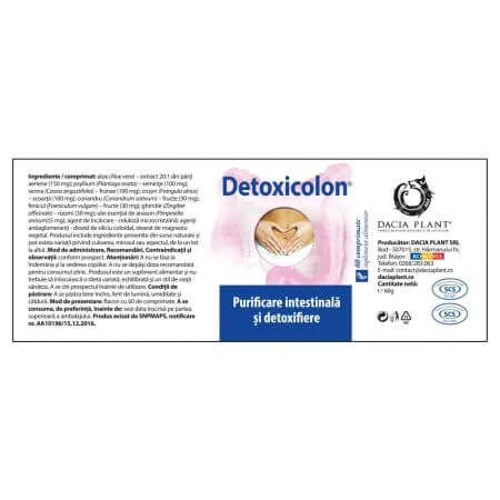 Detoxicolon, 60 Tabletten - Dacia Plant