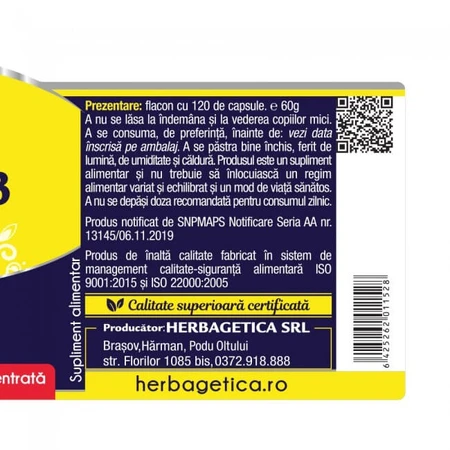 Detrix Forte Vitamina D3 5000 IU, 120 cápsulas, Herbagetica